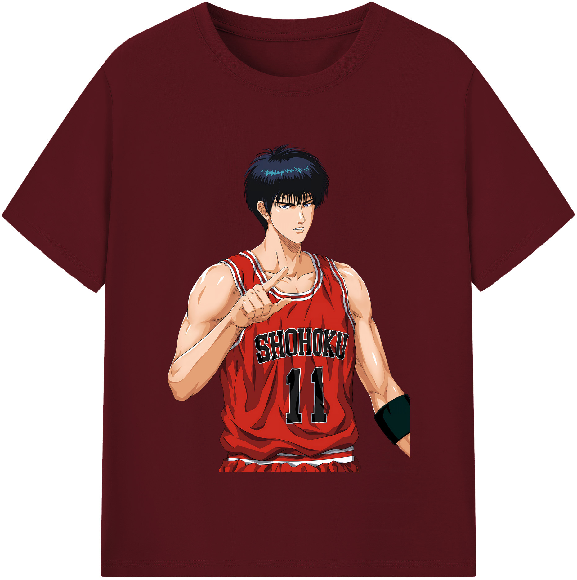 SLAM DUNK／スラムダンク 綿100％半袖Tシャツ（フロントプリント）